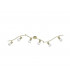 Levisto Modern 6 Light Ceiling Spotlight Bar Brass Matt 3000K-1