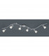 Levisto Modern 6 Light Ceiling Spotlight Bar Nickel Matt 3000K-2