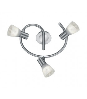 Levisto Modern 3 Light Ceiling Spotlight Clusters Nickel Matt 3000K-1