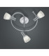 Levisto Modern 3 Light Ceiling Spotlight Clusters Nickel Matt 3000K-2