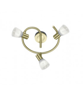 Levisto Modern 3 Light Ceiling Spotlight Clusters Brass Matt 3000K-1