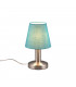 Mats Ii Young living Table Lamp with Round Tapered Shade Nickel Matt Turquoise Shade-1