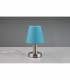 Mats Ii Young living Table Lamp with Round Tapered Shade Nickel Matt Turquoise Shade-3