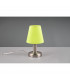 Mats Ii Young living Table Lamp with Round Tapered Shade Nickel Matt Green Shade-3