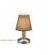 Mats Ii Young living Table Lamp with Round Tapered Shade Nickel Matt Grey Shade-1