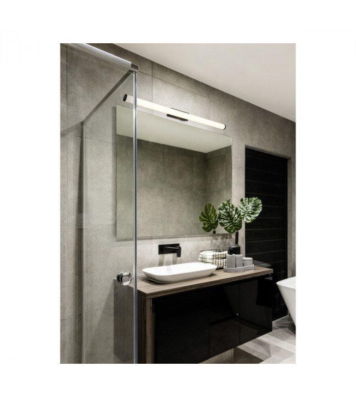 Mattimo Modern 80cm Bathroom Wall Lamp Black Matt 3000K IP44-4
