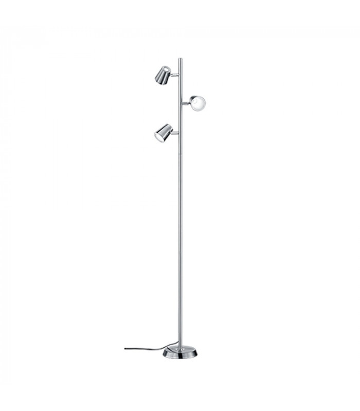 Narcos Modern 3 Light Multi Arm Floor Lamp Nickel Matt 3000K-1