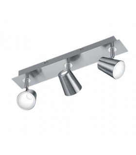 Narcos Modern 3 Light Ceiling Spotlight Bar Nickel Matt 3000K-1