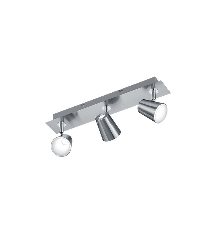 Narcos Modern 3 Light Ceiling Spotlight Bar Nickel Matt 3000K-1