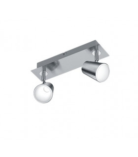 Narcos Modern 2 Light Twin Ceiling Spotlight Nickel Matt 3000K-1