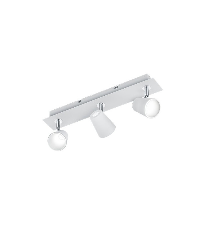 Narcos Modern 3 Light Ceiling Spotlight Bar White Matt 3000K-1
