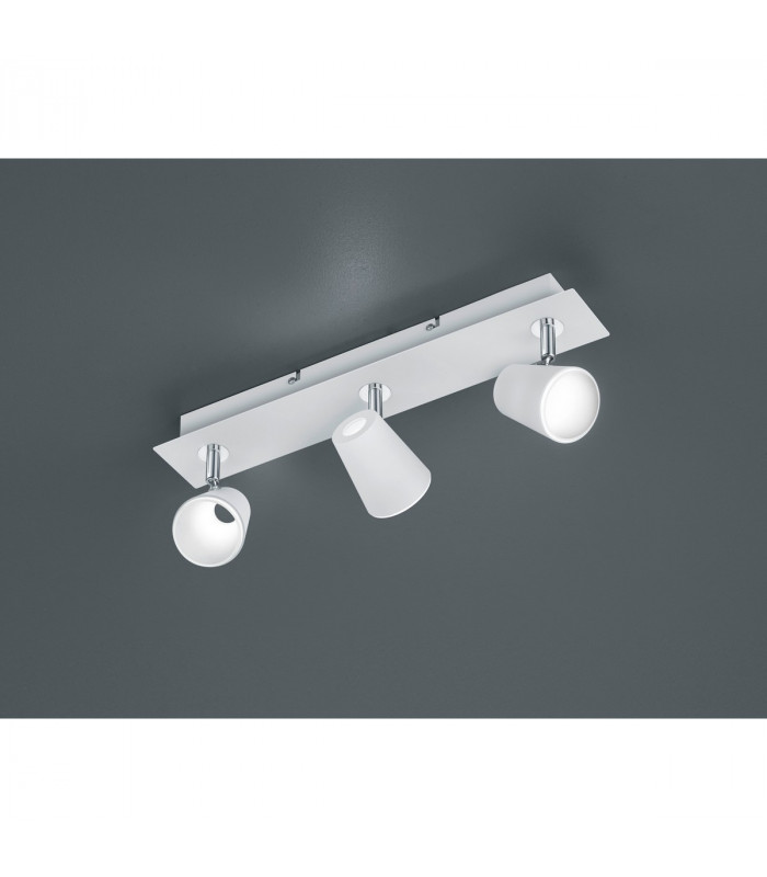 Narcos Modern 3 Light Ceiling Spotlight Bar White Matt 3000K-2