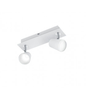 Narcos Modern 2 Light Twin Ceiling Spotlight White Matt 3000K-1