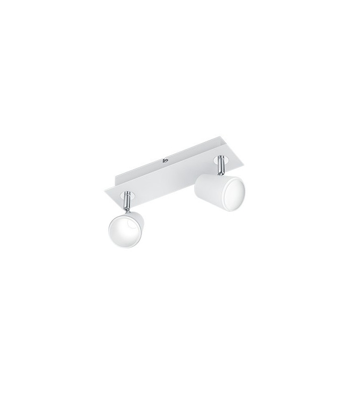 Narcos Modern 2 Light Twin Ceiling Spotlight White Matt 3000K-1