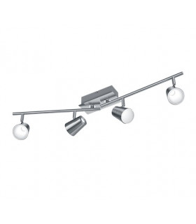 Narcos Modern 4 Light Ceiling Spotlight Bar Nickel Matt 3000K-1