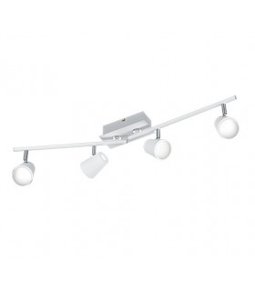Narcos Modern 4 Light Ceiling Spotlight Bar White Matt 3000K-1