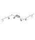 Narcos Modern 6 Light Ceiling Spotlight Bar Nickel Matt 3000K-1