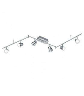 Narcos Modern 6 Light Ceiling Spotlight Bar Nickel Matt 3000K-1
