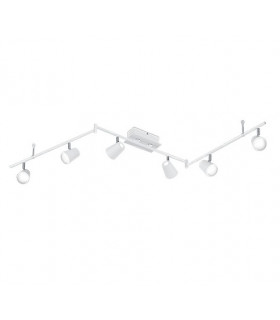 Narcos Modern 6 Light Ceiling Spotlight Bar White Matt 3000K-1