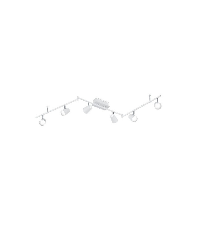Narcos Modern 6 Light Ceiling Spotlight Bar White Matt 3000K-1