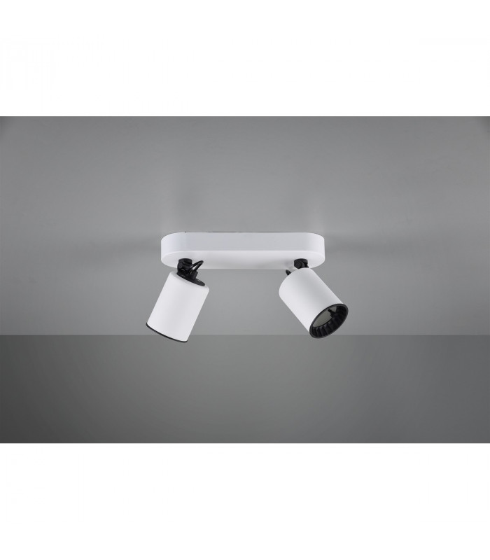Pago Modern 2 Light Twin Ceiling Spotlight White Matt-2