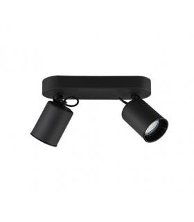 Pago Modern 2 Light Twin Ceiling Spotlight Black Matt-1