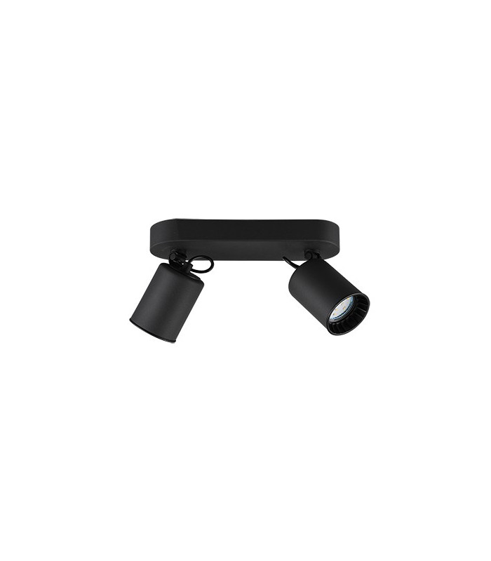 Pago Modern 2 Light Twin Ceiling Spotlight Black Matt-1