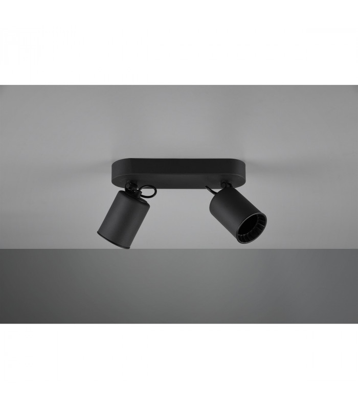 Pago Modern 2 Light Twin Ceiling Spotlight Black Matt-4