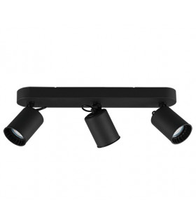 Pago Modern 3 Light Ceiling Spotlight Bar Black Matt-1