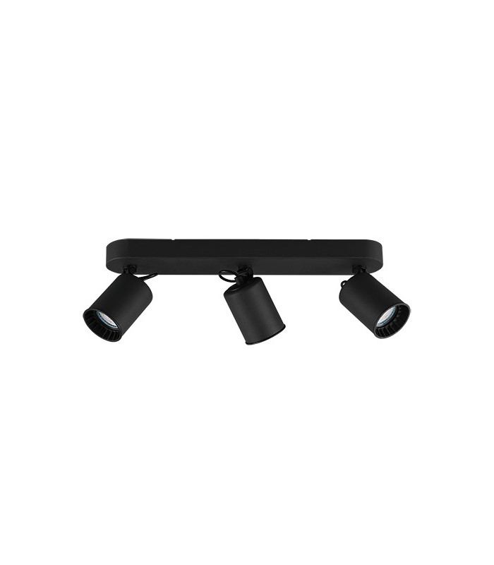 Pago Modern 3 Light Ceiling Spotlight Bar Black Matt-1