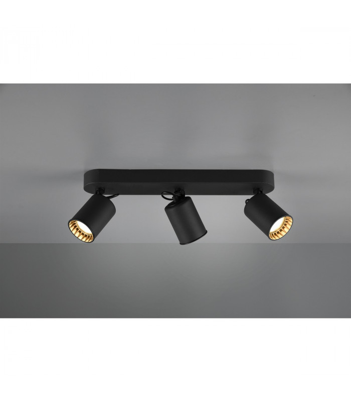 Pago Modern 3 Light Ceiling Spotlight Bar Black Matt-3