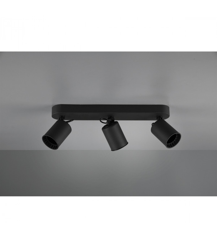 Pago Modern 3 Light Ceiling Spotlight Bar Black Matt-4