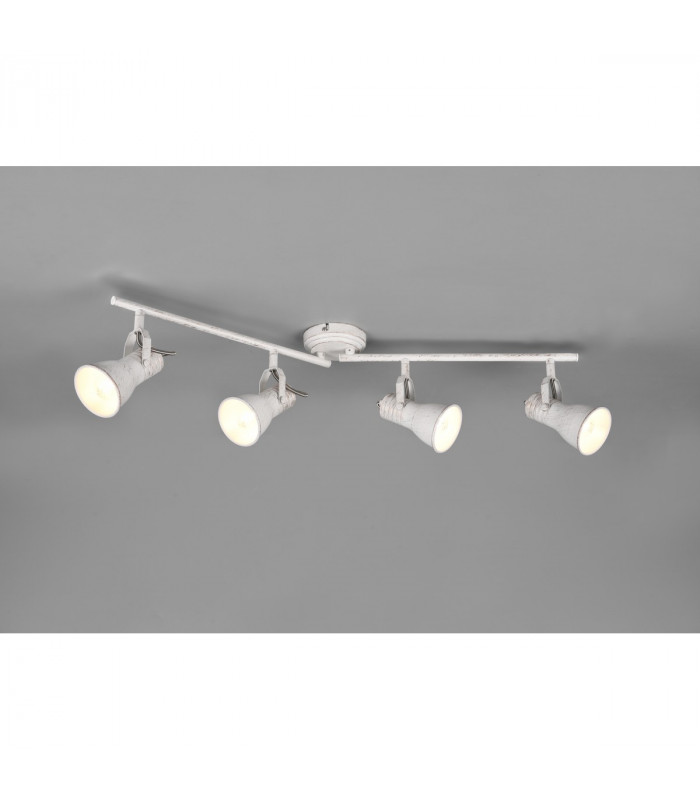 Steam Vintage 4 Light Ceiling Spotlight Bar Antique white-2