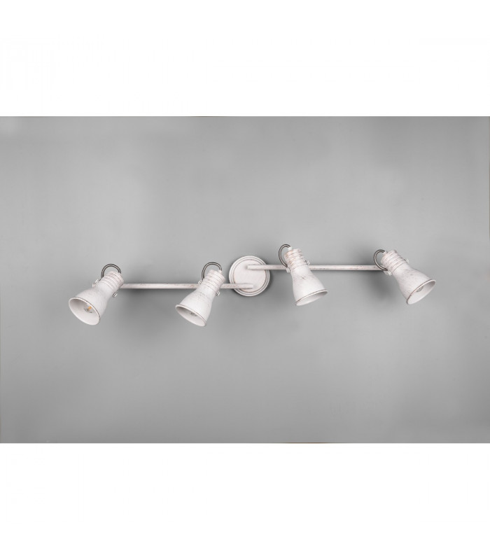 Steam Vintage 4 Light Ceiling Spotlight Bar Antique white-5