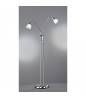 Antibes Modern 2 Light Multi Arm Floor Lamp Nickel Matt-1