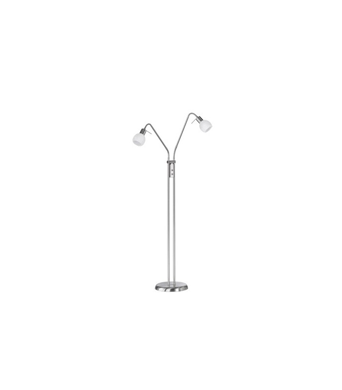 Antibes Modern 2 Light Multi Arm Floor Lamp Nickel Matt-2