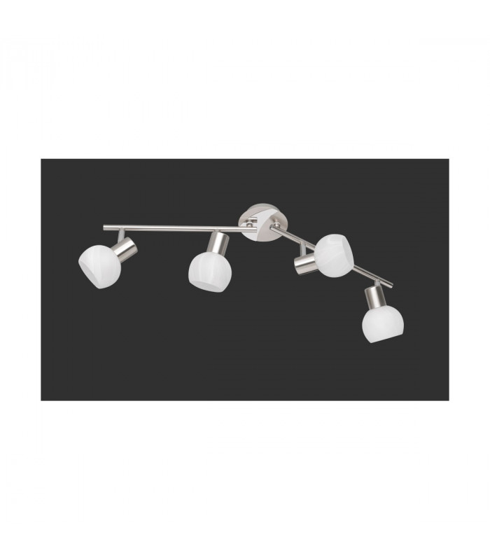 Antibes Modern 4 Light Ceiling Spotlight Bar Nickel Matt-1