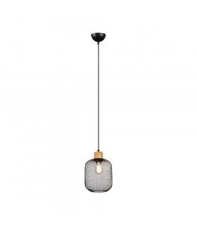 Calimero Vintage 18cm Wire Frame Pendant Ceiling Light Black Matt-1