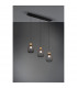 Calimero Vintage 3 Light Bar Pendant Ceiling Light Black Matt-2