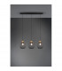 Calimero Vintage 3 Light Bar Pendant Ceiling Light Black Matt-3