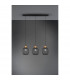 Calimero Vintage 3 Light Bar Pendant Ceiling Light Black Matt-5