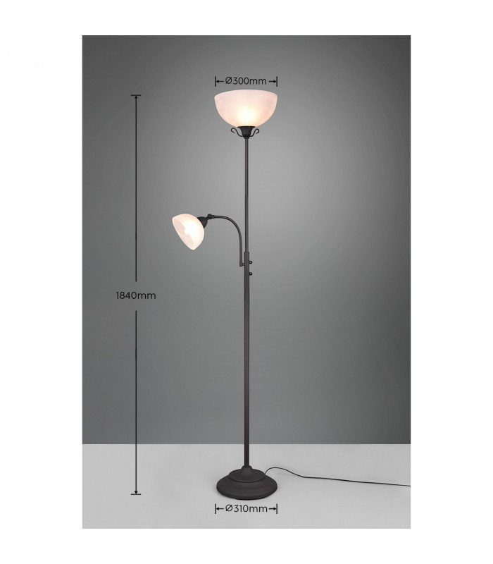 Country Authentic Mother & Child Lamp Rusty-5