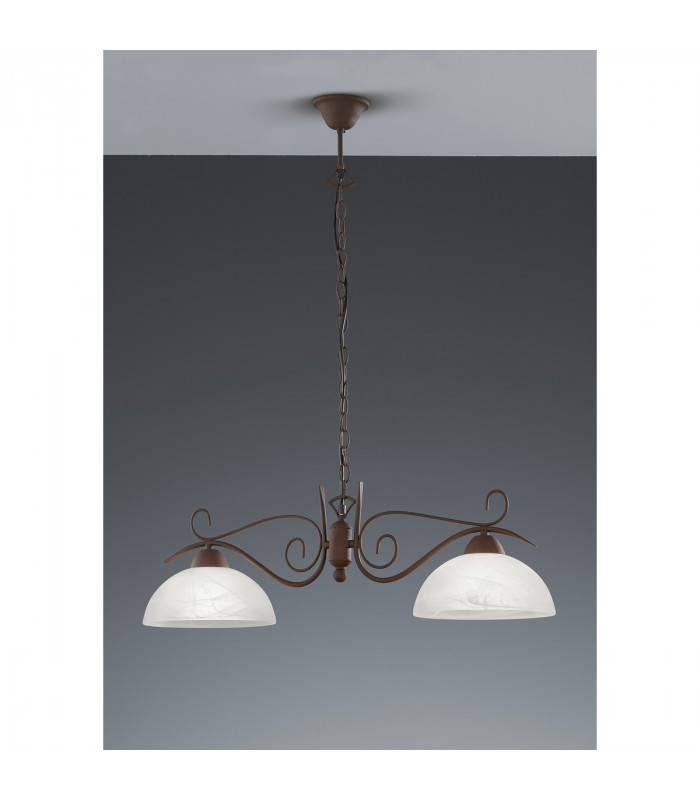 Country Authentic 2 Light Bar Pendant Ceiling Light Rusty-2