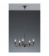 Country Authentic 5 Light Multi Arm Pendant Ceiling Light Rusty-2
