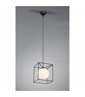 Gabbia Modern Globe Pendant Ceiling Light Black Matt-1