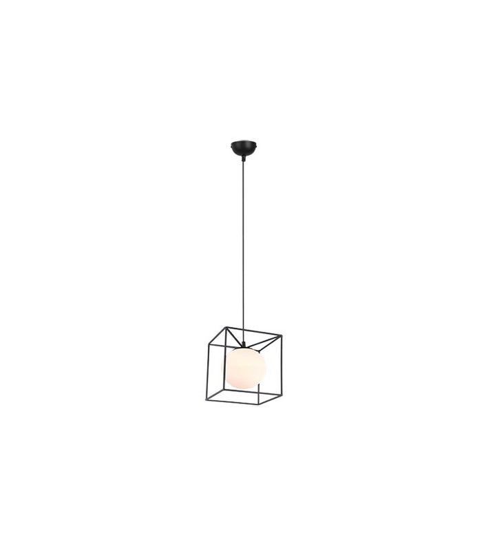 Gabbia Modern Globe Pendant Ceiling Light Black Matt-3