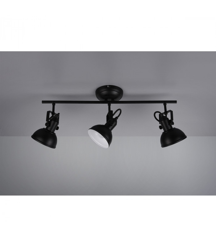 Gina Classic 3 Light Ceiling Spotlight Bar Black Matt-2