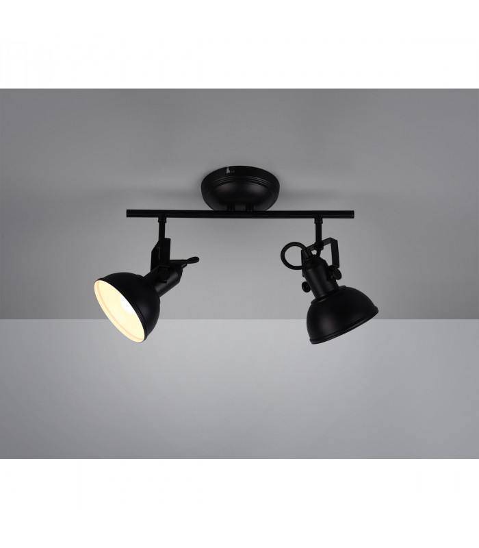 Gina Classic 2 Light Twin Ceiling Spotlight Black Matt-1