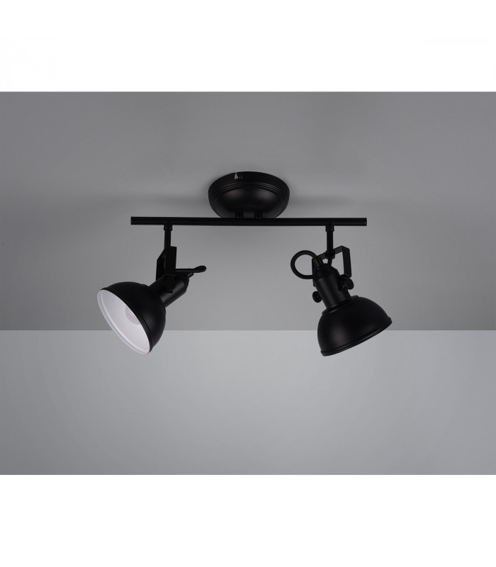 Gina Classic 2 Light Twin Ceiling Spotlight Black Matt-2