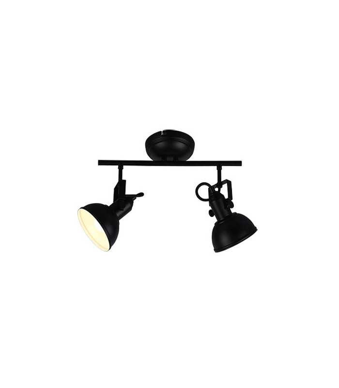 Gina Classic 2 Light Twin Ceiling Spotlight Black Matt-3